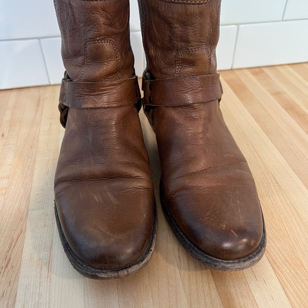 Frye Leather Shirt Boots - Picture 3 of 7